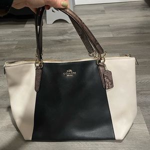 Multicolor leather coach bag snake skin!